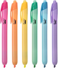 Mr. Pen- Colorful Highlighters Set, 6 Pack, Assorted Colors, Retractable Colored