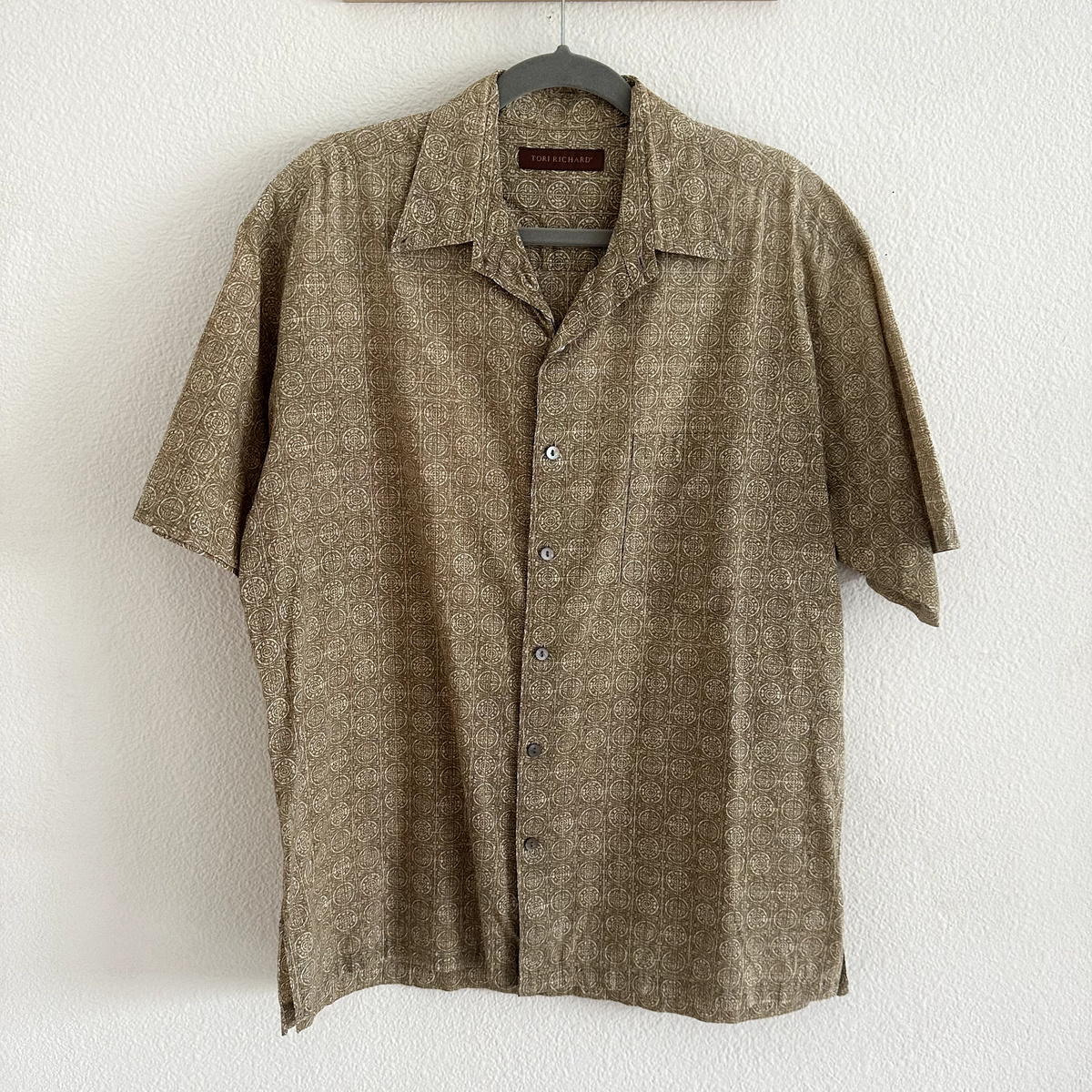 Tori Richard Brown Short Sleeve Aloha Camp Shirt - Men