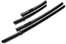 E-BOGU Black Oak Bokken (Long and Short) Set with Saya/Scabbard