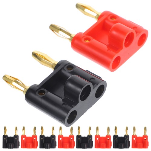 10 Pezzi Connettore a Banana Plug Clip Jack Spine Bannana per Altoparlanti - Foto 7 di 12
