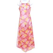 M.S.M Body Secret Sheer Dress Women M Pink Y2K Bloomcore Hippie Retro Girlhood