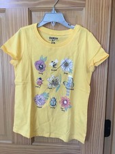 NWT Oshkosh Floral Bee Ladybug Shirt Top Girls Short Sleeve Many size Mustard