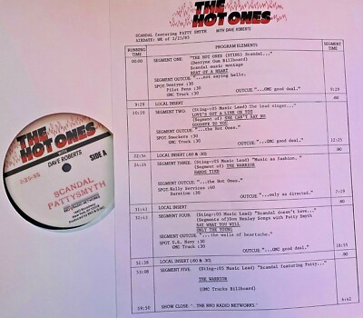 RADIO SHOW 2/25/85 DAVE ROBERTS' HOT ONES:  PATTY SMYTH (SCANDAL) LIVE IN STUDIO