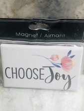 ShipN24Hours. New-Refrigerator &ldquo;Choose Joy&rdquo;. Ceramic Magnet.
