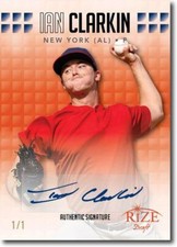 IAN CLARKIN 2013 Rize Rookie Autograph ORANGE Auto RC 1/1