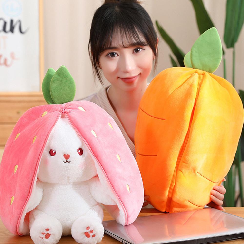 Bunny Plush Toys -Rabbit Bunny Stuffed Animal Doll Plush Bunny -with Carrot - Picture 5 of 17