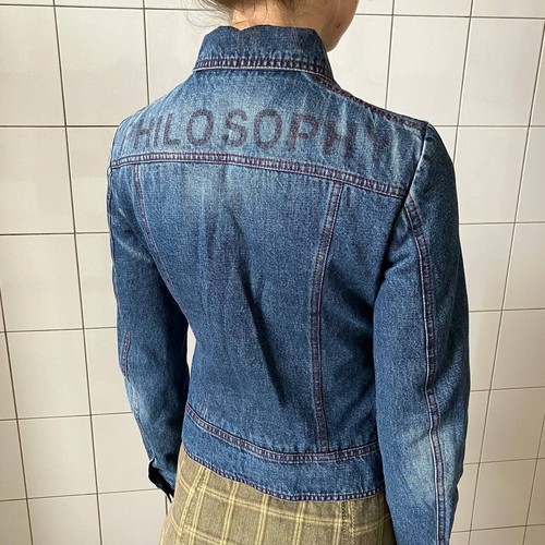 vintage philosophy by alberta ferretti denim jacket size 38, XS-S - Picture 8 of 15