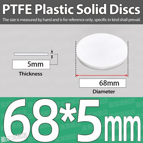 PTFE Plastic Solid Discs Flat Round Pad Sealed Cushioning Diameter 5mm-150mm Dia - Picture 170 of 231