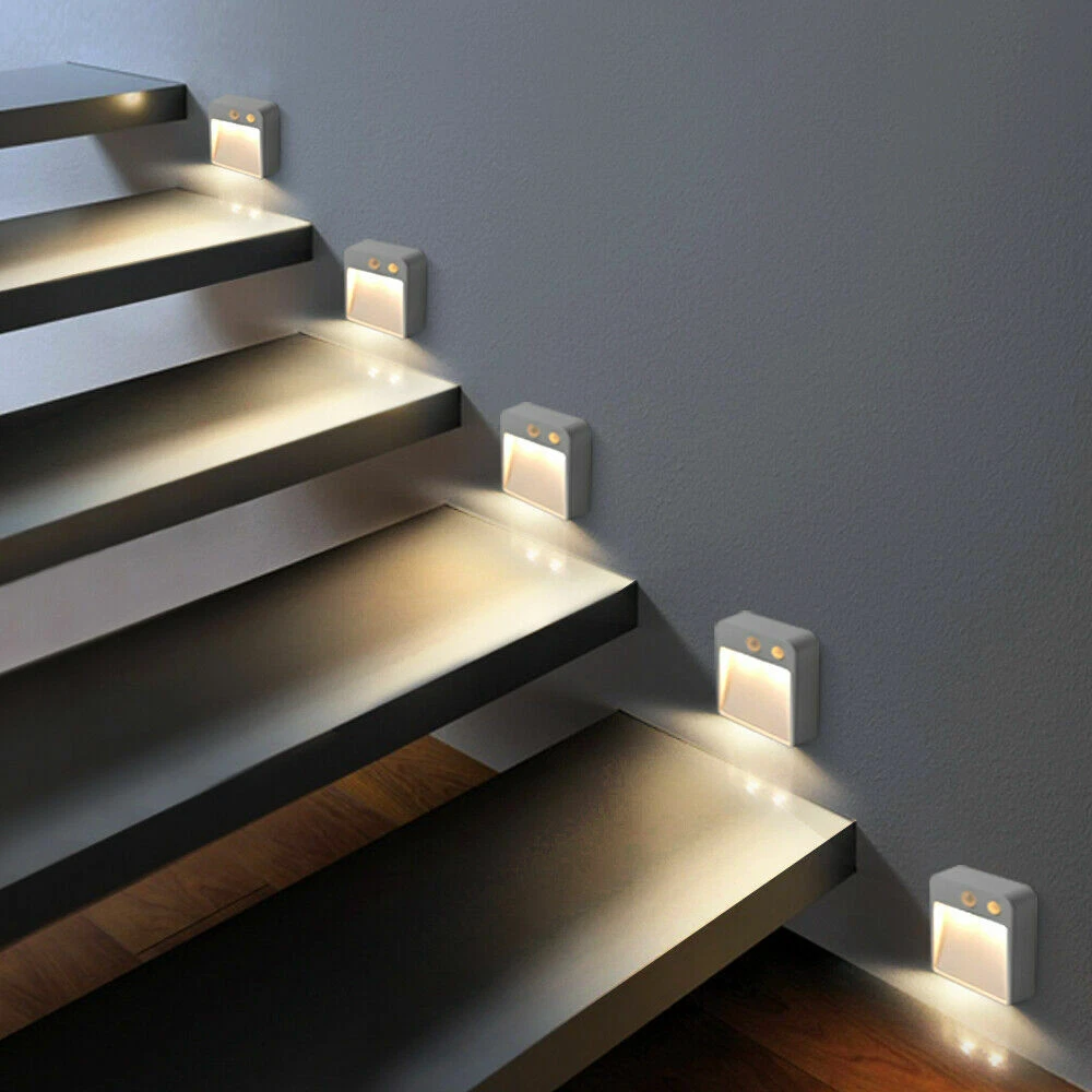 LED Step Stair Auto Light PIR Motion Sensor Pathway Stair Wall