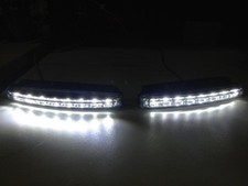 COPPIA LUCE LUCI DIURNE 8 LED ULTRA BIANCO BIANCA AUTO MOTO TUNING DIURNA DRL