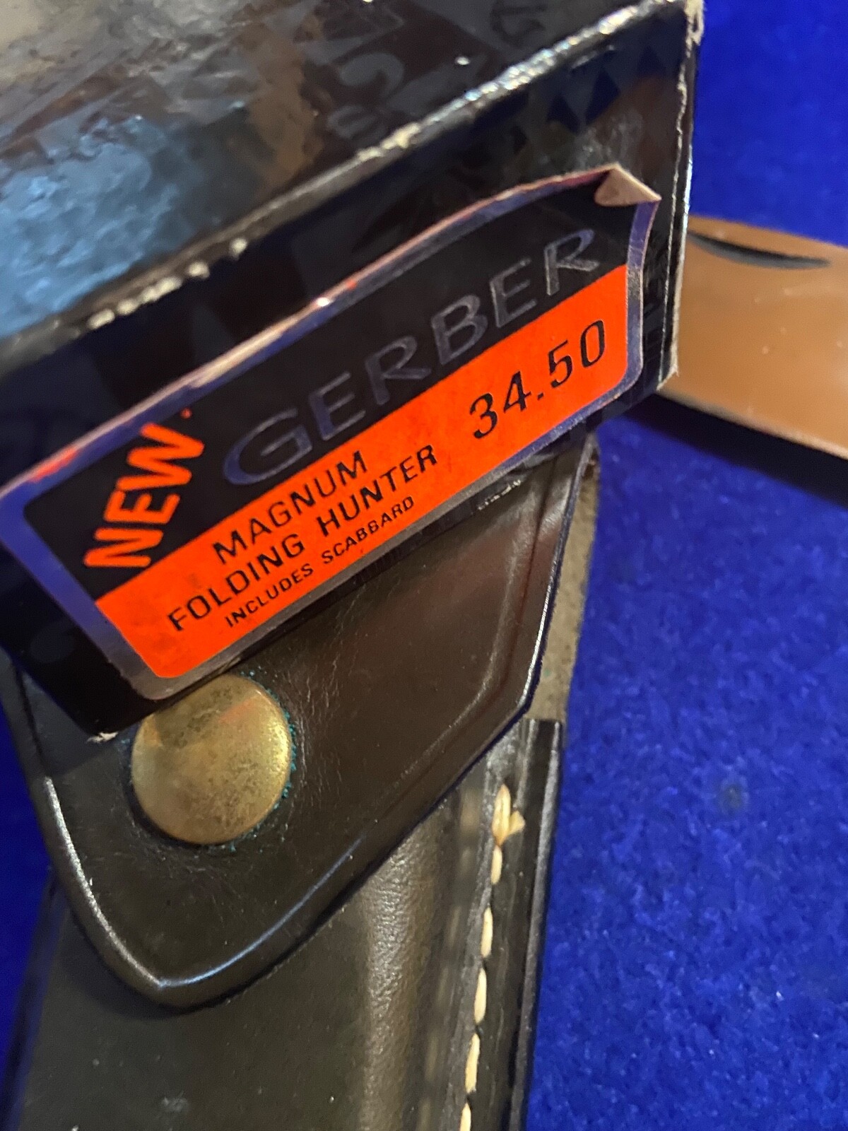 Gerber Magnum Folding Hunter Knife Leather Sheath eBay