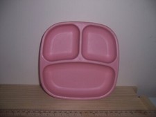 RePlay Kid Friendly Divided Plate Dish Hard Plasticlight pink box tu