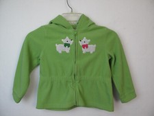 Gymboree Girls 4-5T Poppy Love Dogs Hoodie Jacket Green B-51