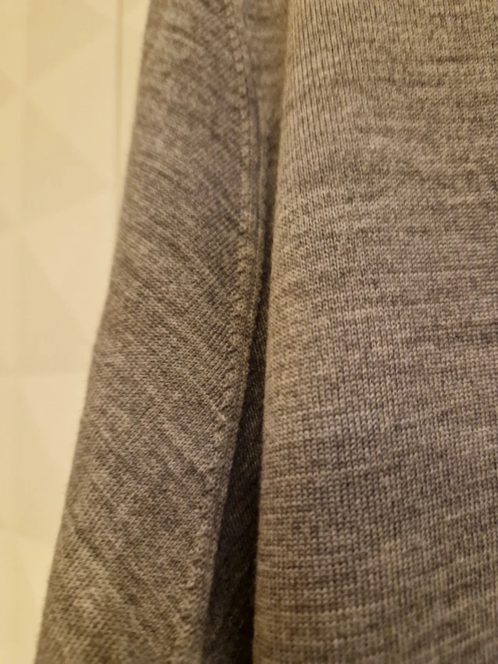 JAEGER GREY MARL MERINO WOOL ROLL NECK SWEATER. 2XL. NWT  - Image 2 of 4