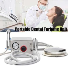 Portable Dental Turbine Unit Metal Shell + 3-Way Syringe for Air Compressor 2H