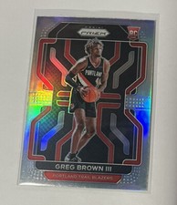 2021-22 Panini Prizm #291 GREG BROWN III Silver Prizm RC Portland Trailblazers