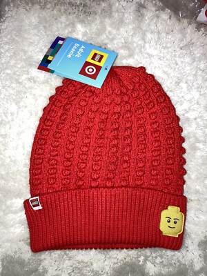 Adult LEGO Minifigure Patch Beanie Hat LEGO® Collection x Target RED 