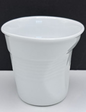 Revol France Froisses Cappuccino Espresso Crumple 4 oz 2,25 pollici tazza porcellana bianca