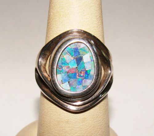 Whitney Kelly WK Sterling Silver Oval Mosaic Opal… - image 1
