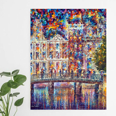 Leonid Afremov EL PUENTE 30''x24'' LIMITED EDITION GICLEE ORIGINAL