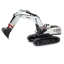 New Huina 1594 RC Excavator with Metal Tracks 1:14 22CH Toy White USA Stock
