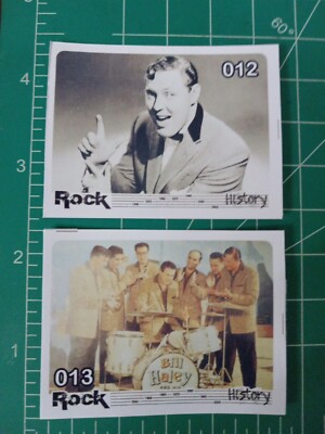 2020 ROCK HISTORY music Sticker Card Brazil BILL HALEY AND HIS COMETS #11 #12
