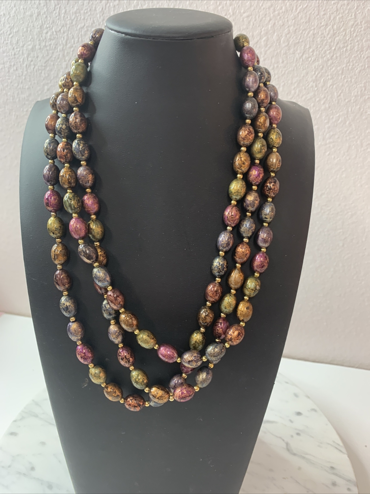 2 BEADED MULTI COLORED Necklaces - image 6