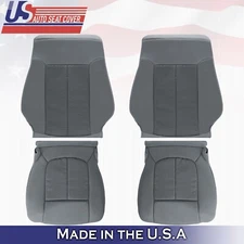 2014 2015 2016 For Ford F250 F350 XLT 2x Top & 2x Bottom Cloth Seat Covers Gray