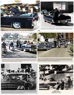 6 Pictures 8x10 John F Kennedy Assassination Dallas 1963 version 2