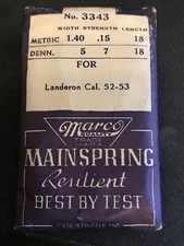Marco Mainspring No. 3343 for Landeron Caliber 52, 53 Chronograph - Steel