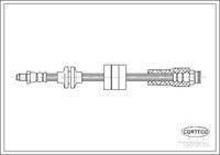 Corteco 19018150 Bremsschlauch Vorne 445 Mm FüR Fiat