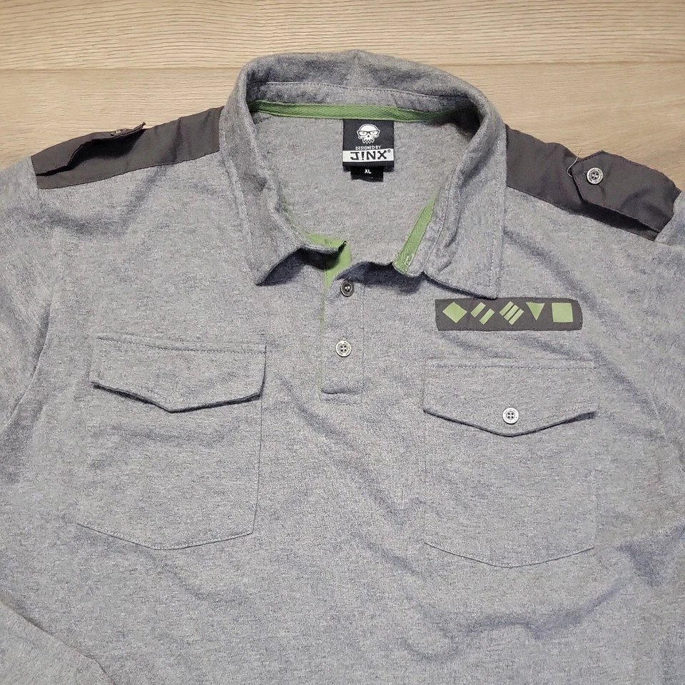 Camisa JINX World of Tanks Hombre Extra Grande Gris Premium Polo Jugador Exterior Foto 2 de 4