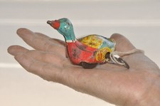 Vintage Wind Up Fine Litho Colorful Duck Tin Toy , Japan 