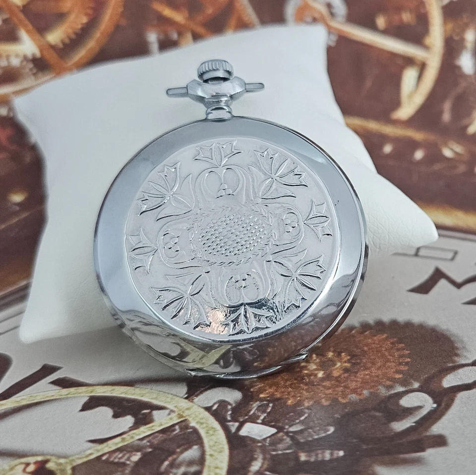Reloj Bolsillo Vintage URSS MOLNIJA ADORNO DECORATIVO RARO SOVIÉTICO Reloj 3602 Foto 3 de 4