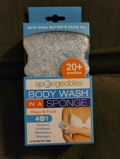 Spongeables Spongeables Exfoliating Body Wash In A Sponge, Sea Salt.