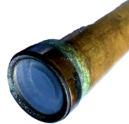 VTG HAND HELD SPYGLASS BRASS TELESCOPE MARITIME 12.4"LONG OPENS 3SECTIONS - Picture 3 of 8