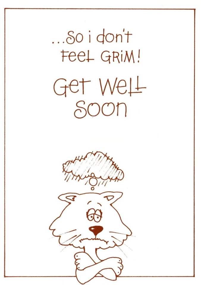 Funny Get Well Soon Animals Pets Pet Sitter Petsitter Current Greeting Card - Image 2 of 3