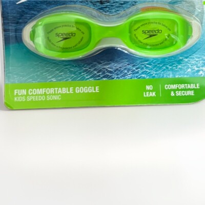 Speedo Kids Goggles Age 3-6 Youth Sonic Gecko Green Swimming Splashers UV Prot