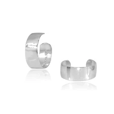 Sterling Silver High Polished Clip On Ear Cuff