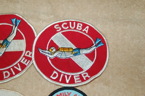 Menge 4 Vintage Tauchen Patches Tauchen Taucher Glück ist Familienangelegenheit - Bild 8 von 10