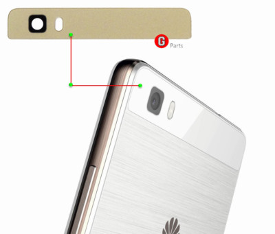 Origin   Replacement Camera Lens Back Glass Cover (Up) For Huawei P8 Lite Gold