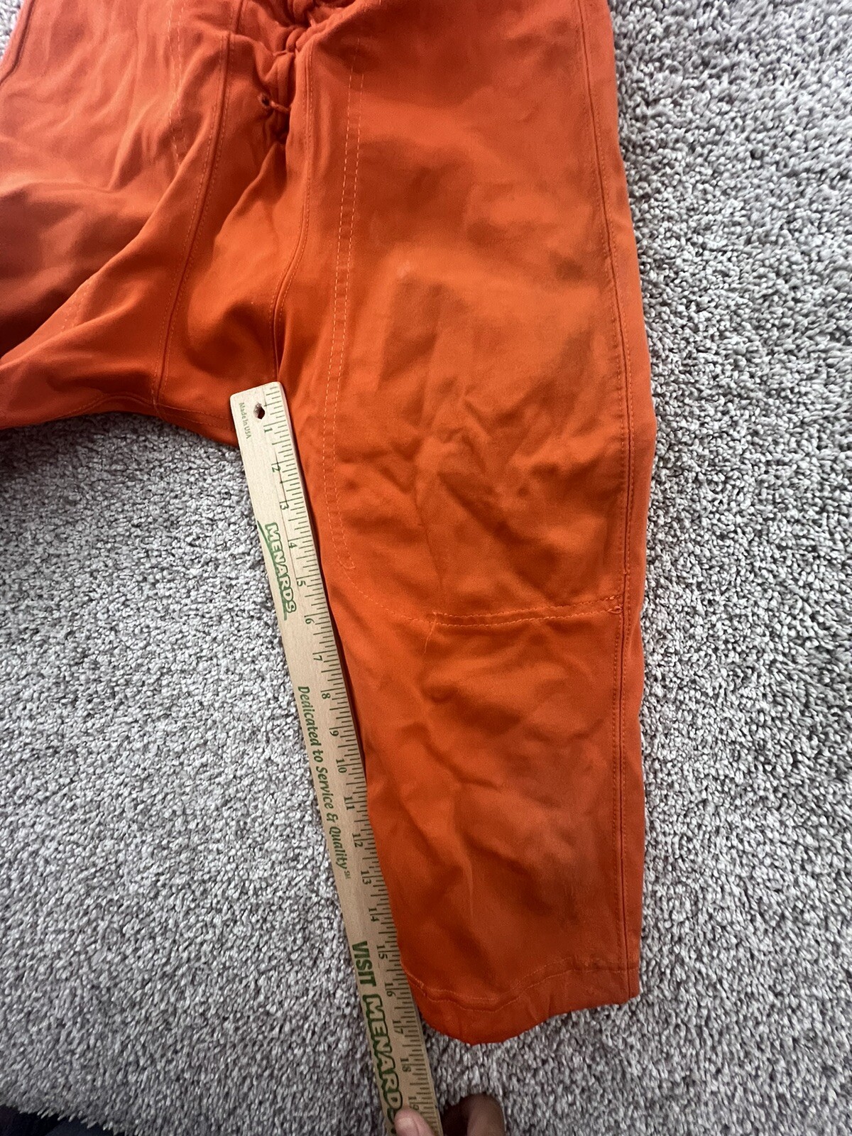 Vintage Men's Russell Athletic Lace Up Football Pants Sz Medium Orange