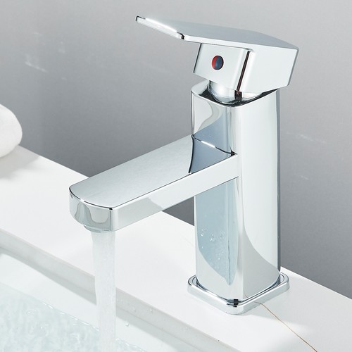Miscelatore Rubinetto bagno lavabo cromato plastica cascata monocomando canna - Foto 4 di 9