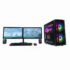 Image of Gaming PC i7 16GB RAM/500GB SSD/3TB HDD/WIN11/RTX 4070 Ti 16GB - 2x23" Monitors