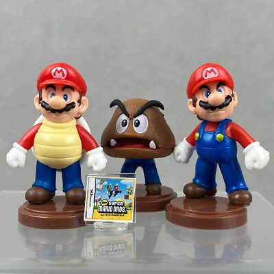 Furuta Super Mario Bros. Shell Mario Goomba Mask 3pc Choco Egg Figure Lot Japan