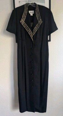 green emerald velvet dress Size 3X vintage SL fashions rose dress – Fat Sisters main image 0