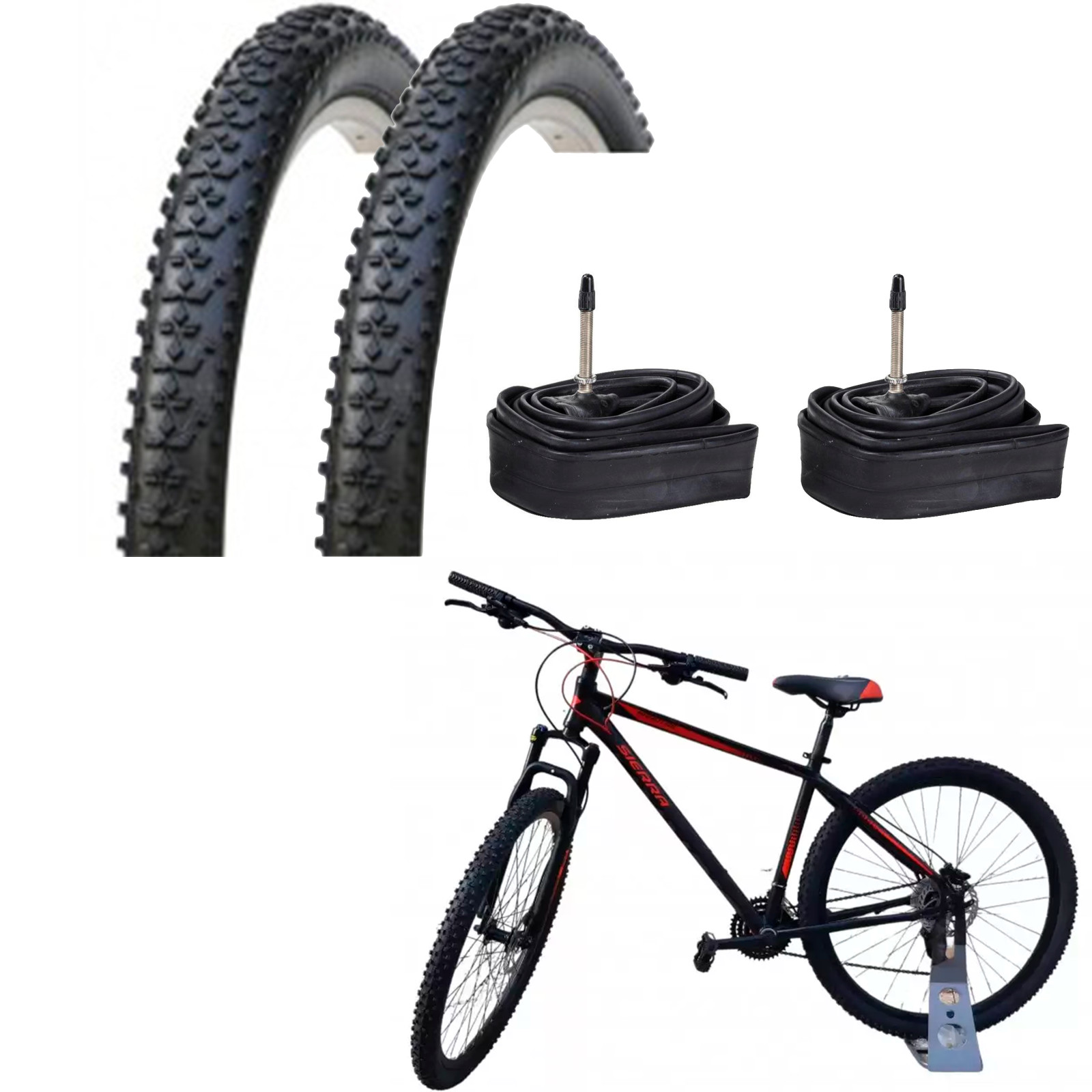 2 CUBIERTAS 29 x 2.25 57-622 +CÁMARAS DE NEUMÁTICOS MTB BICICLETA DE MONTAÑA ...