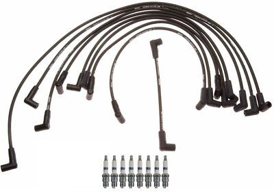 GM OE Ignition Wire Set & 8 ACDelco Rapidfire HD Spark Plugs Kit For G10 C15 V8