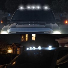 For Ford F250 F350 F450 Super Duty 1999-16 LED Smoked Roof Marker Cab Lights Kit