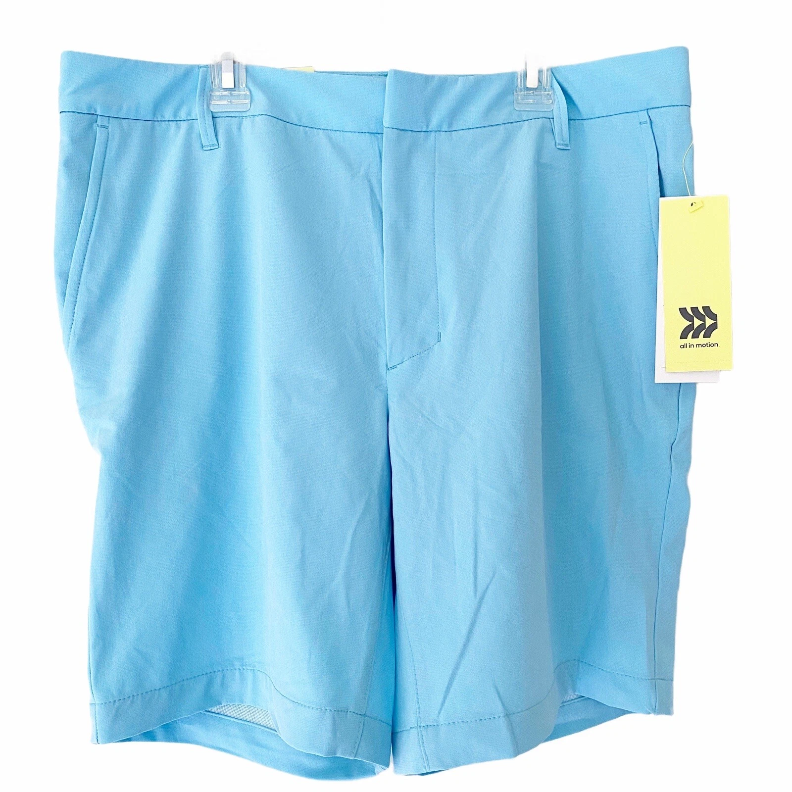 Men’s Cargo Golf Shorts Comfort Quick Dry Moisture Wicking Stretch Blue 30 NEW